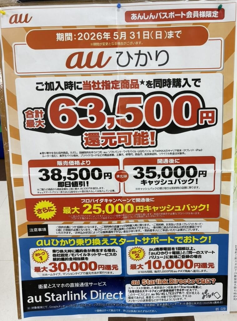 auひかり ケーズデンキ キャンペーン