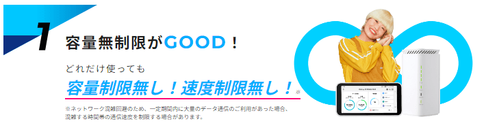 ゼウスWiMAX｜容量制限