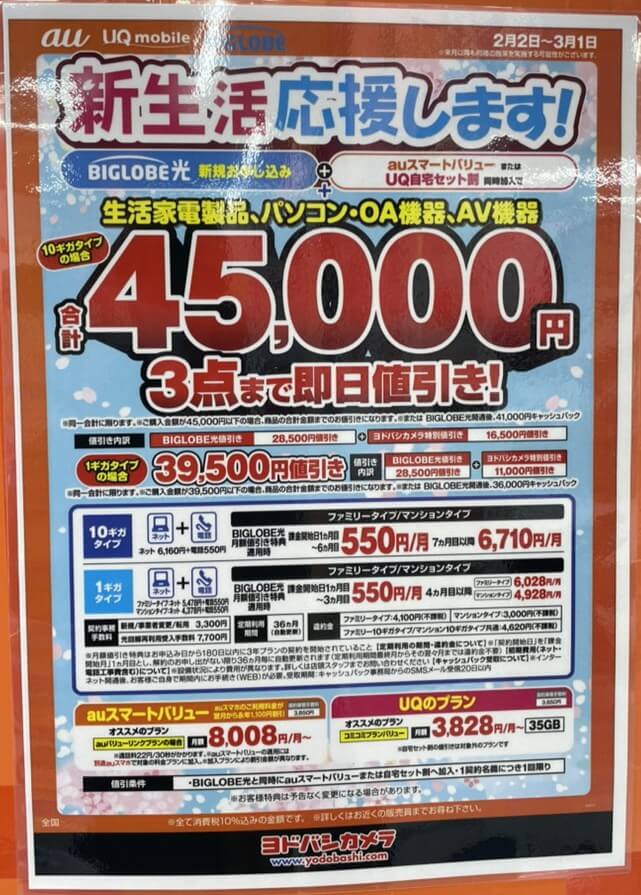 ヨドバシ ビッグローブ光 2026年2月のキャンペーン