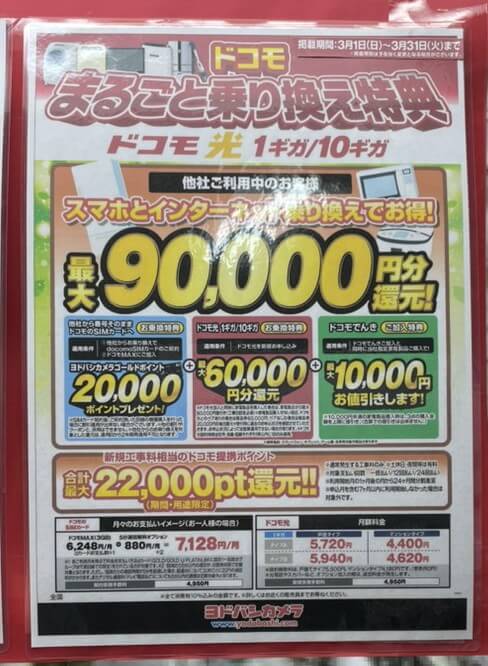 ヨドバシカメラ ドコモ光 2026年3月のキャンペーン
