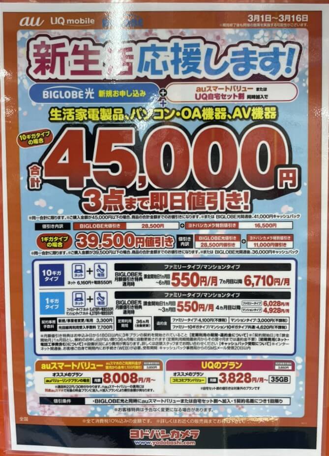 ヨドバシ ビッグローブ光 2026年3月のキャンペーン